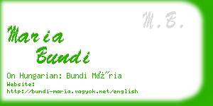 maria bundi business card